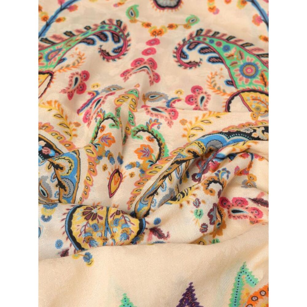 Etro Women Etro Cotton And Modal Scarf With Geometric And Floral Motif - Picture 3 of 4